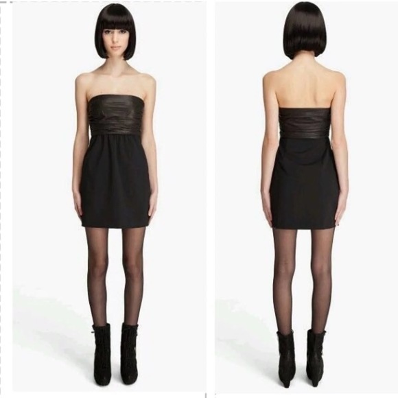 Theory Amandie Black Strapless Dress - Picture 5 of 8